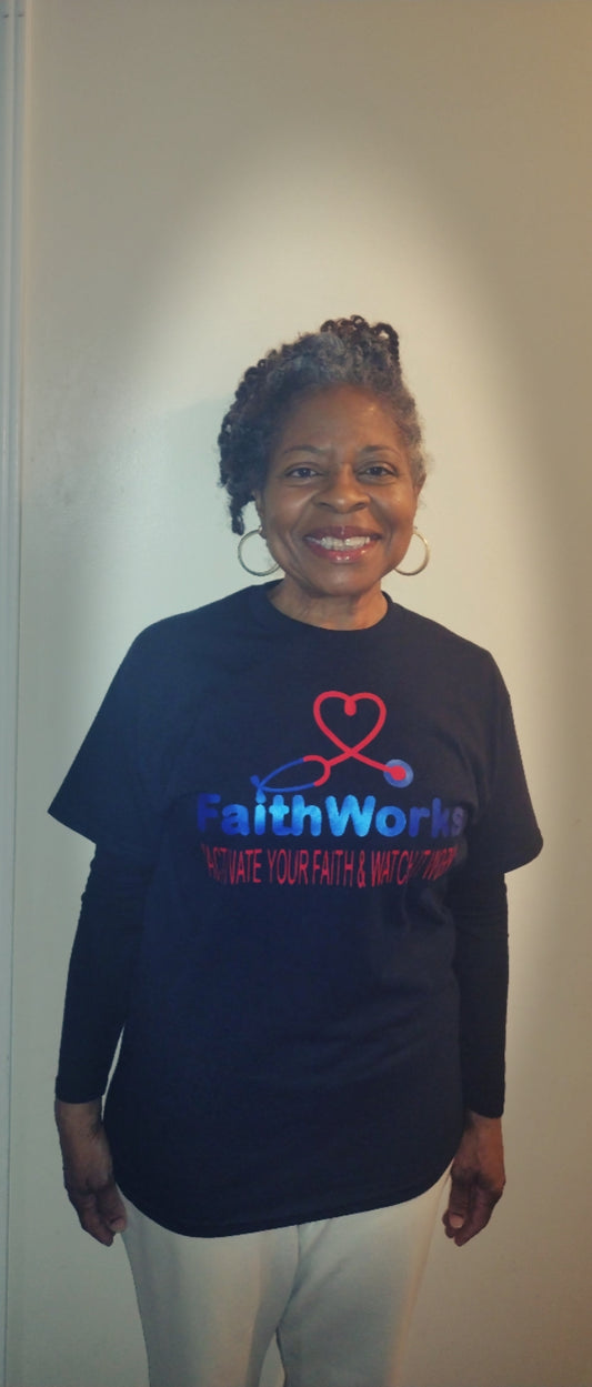 🖤 FaithWorks “Activate Your Faith & Watch It Work” Black T‑Shirt – $35
